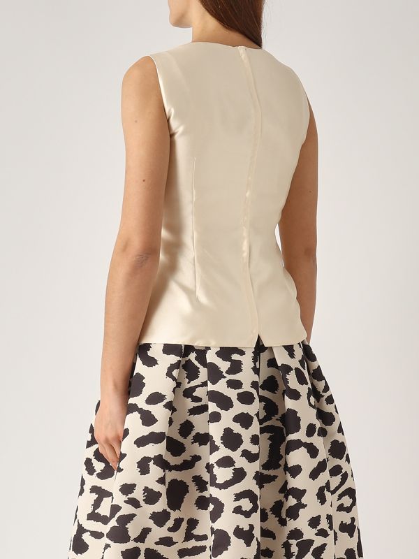 3. Top de mujer efecto mikado Marfil Giada Curti gcr25tbm159m75