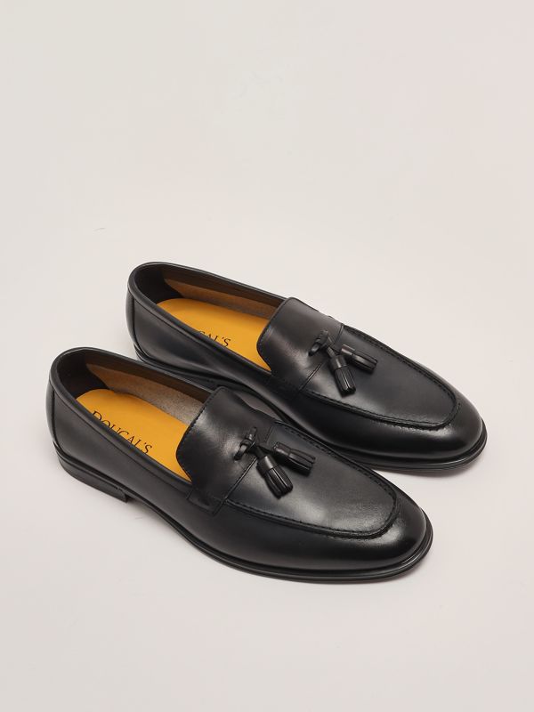 2. Smooth leather Adler loafers for men Indigo Doucal's du3383nottuy159