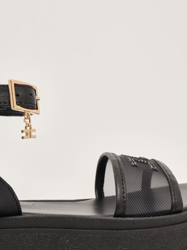 4. Baby girl leather sandal Black Elisabetta Franchi f4a2e02931834