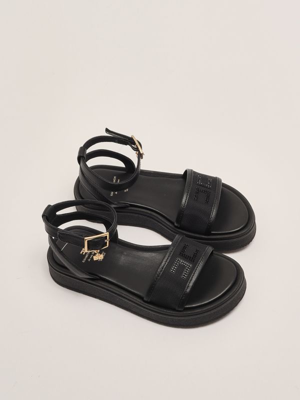 2. Baby girl leather sandal Black Elisabetta Franchi f4a2e02931834