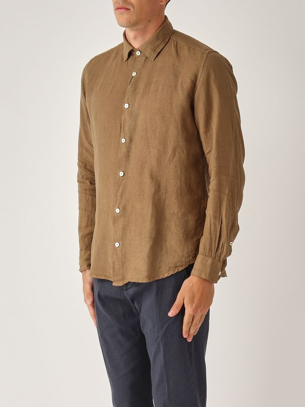 2. Men's linen shirt Camel Altea 2554000