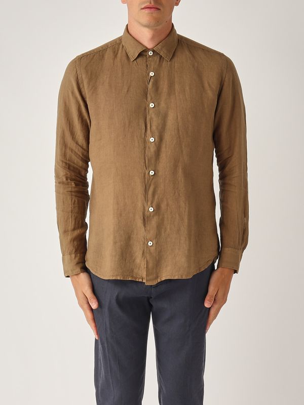 1. Men's linen shirt Camel Altea 2554000