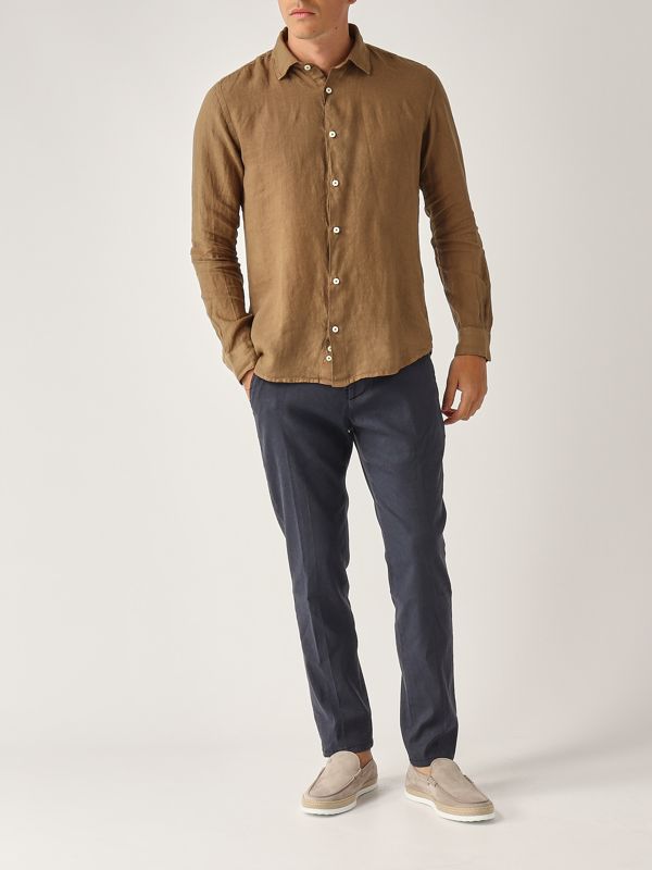 5. Men's linen shirt Camel Altea 2554000