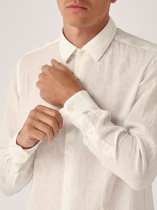 4. Men's linen shirt Cream Altea 2554000