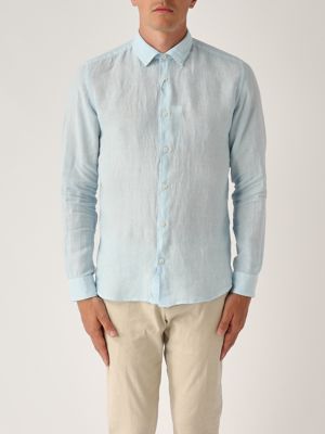1. Men's linen shirt Azure