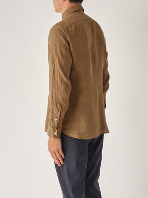 3. Men's linen shirt Camel