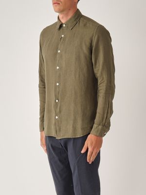 2. Men's linen shirt Military
