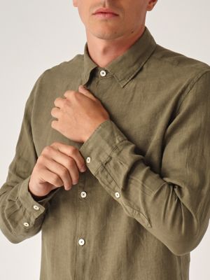 4. Men's linen shirt Military