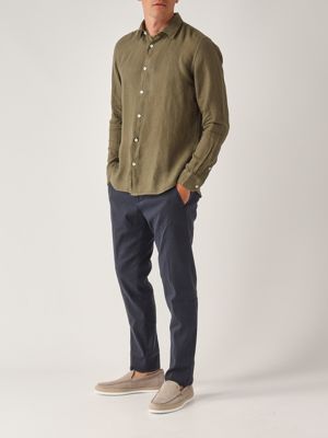 5. Men's linen shirt Military