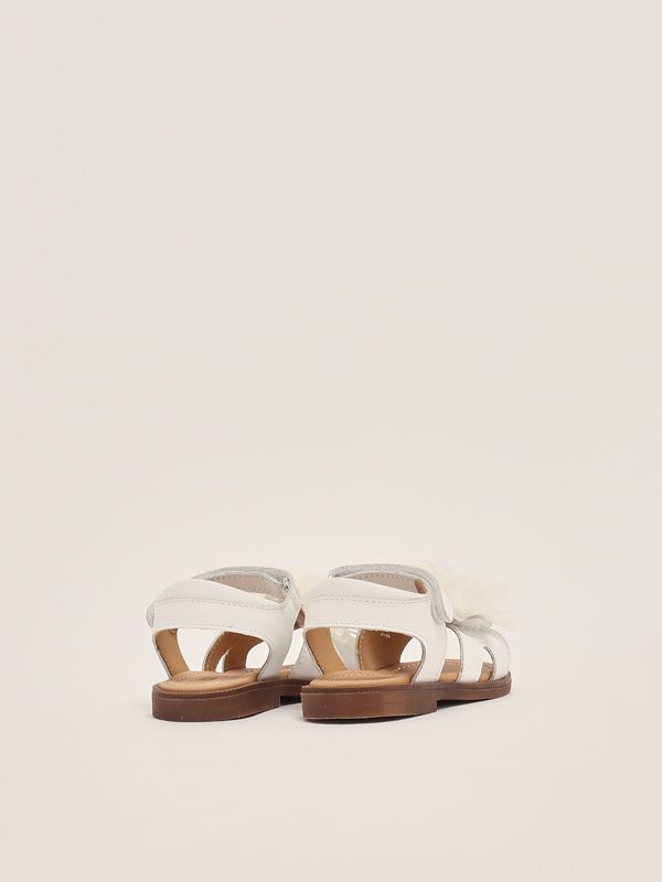 3. Baby girl leather sandal White Dianetti 9857a