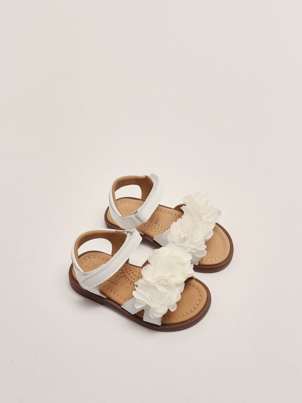 2. Baby girl leather sandal White Dianetti 9857a