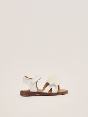 1. Baby girl leather sandal White