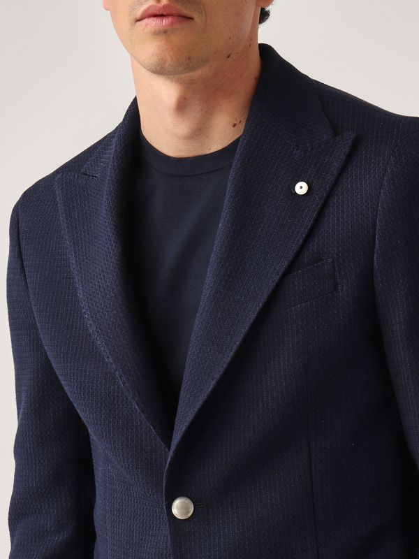 4. Chaqueta para hombre de algodón elástico Azul marino L.B.M. 1911 Sport 520992684