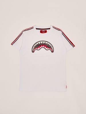 【SPRAYGROUND】ヴァンダルズド ボックスTシャツ Sprayground kid's T-shirt with logo and print spy1030 White
