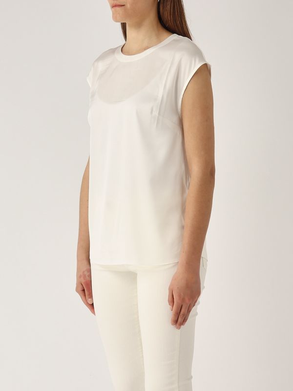 2. Blusa de mujer Fen de raso Marfil Nenette fen