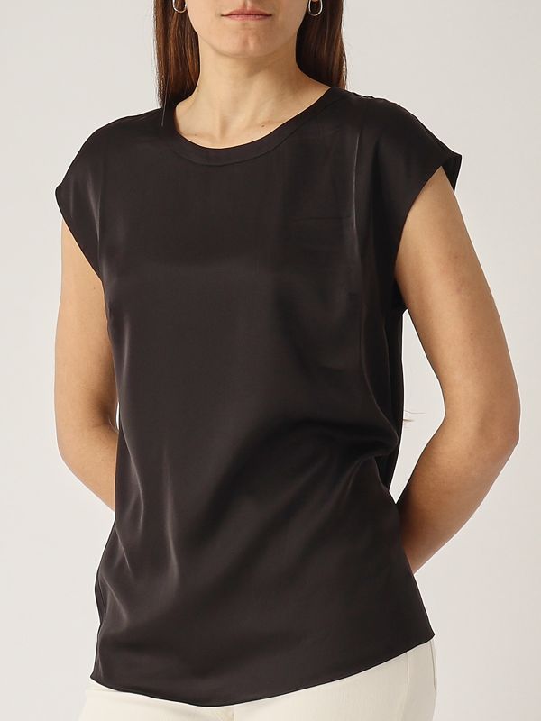4. Blusa de mujer Fen de raso Negro Nenette fen