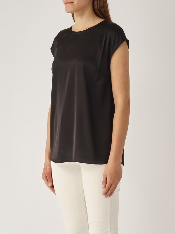 2. Blusa de mujer Fen de raso Negro Nenette fen
