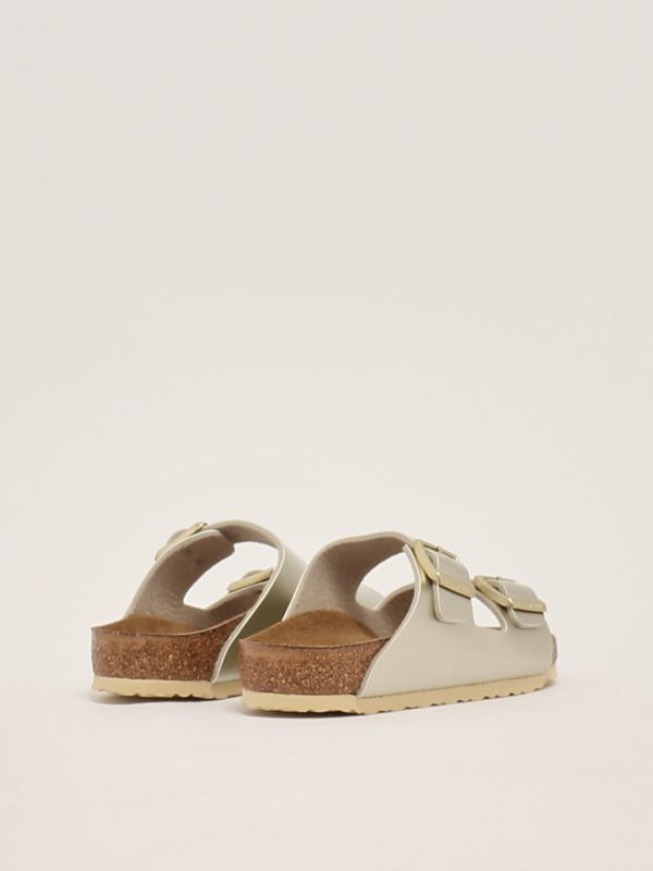 3. Arizona Birko Flor faux leather sandals for girls Gold Birkenstock 1014841