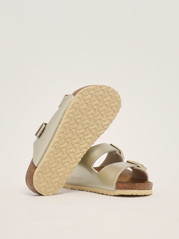 4. Arizona Birko Flor faux leather sandals for girls Gold Birkenstock 1014841