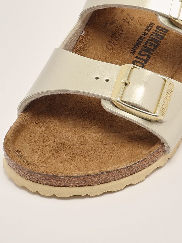 5. Arizona Birko Flor faux leather sandals for girls Gold Birkenstock 1014841