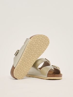 4. Arizona Birko Flor faux leather sandals for girls Gold