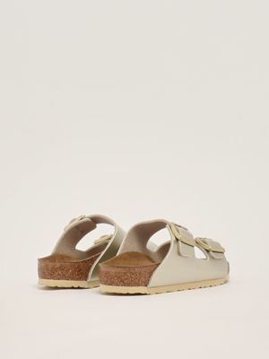 3. Arizona Birko Flor faux leather sandals for girls Gold