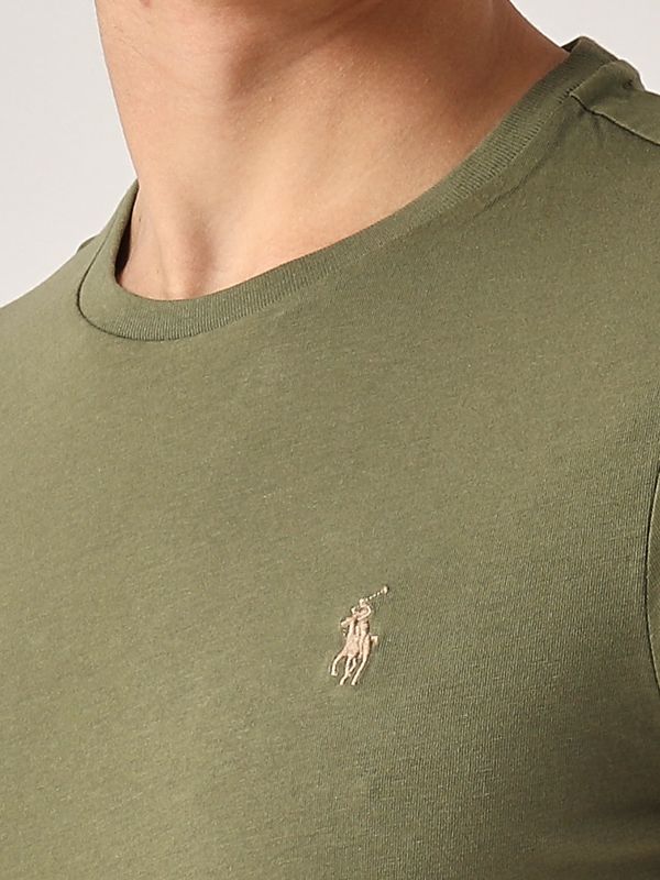 Cotton T-shirt for men 710671438 Dark green | Caposerio.com