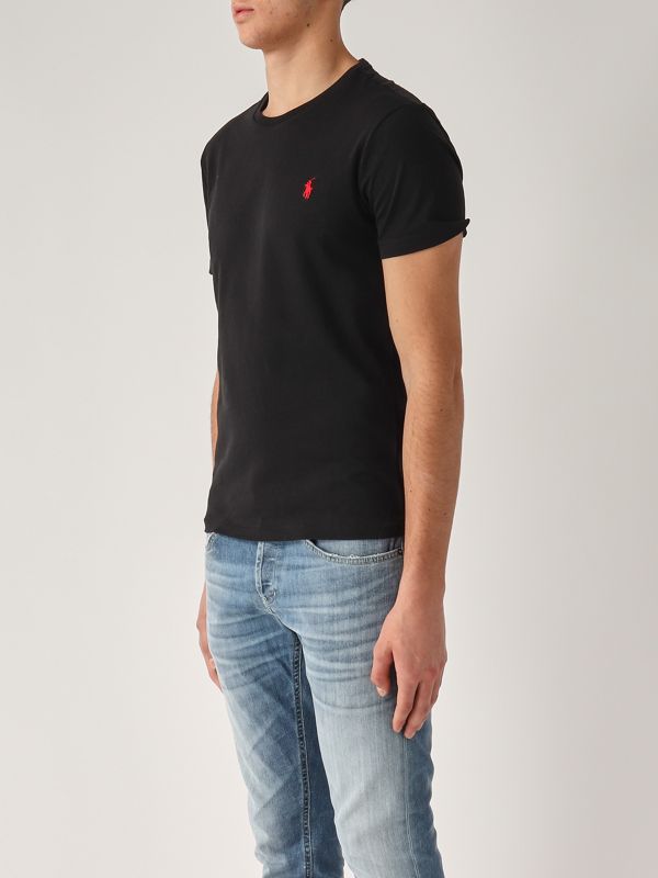 2. Cotton T-shirt for men Black Polo Ralph Lauren 710680785