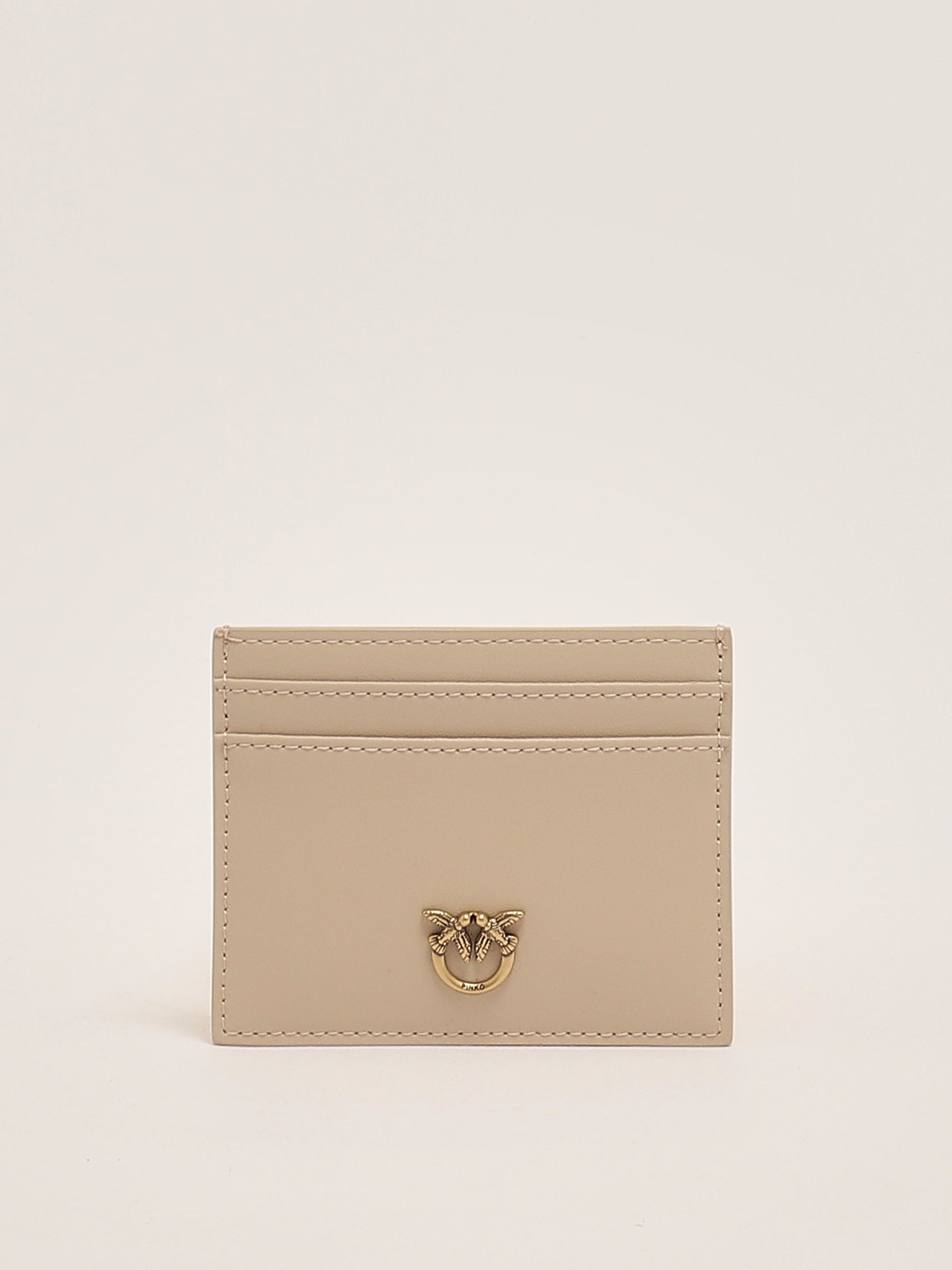カードケース・名刺入れ PINKO SS25 'Simply' card holder (103762A0F1 Z99Q) Simply leather women's card case 103762a0f1 Beige