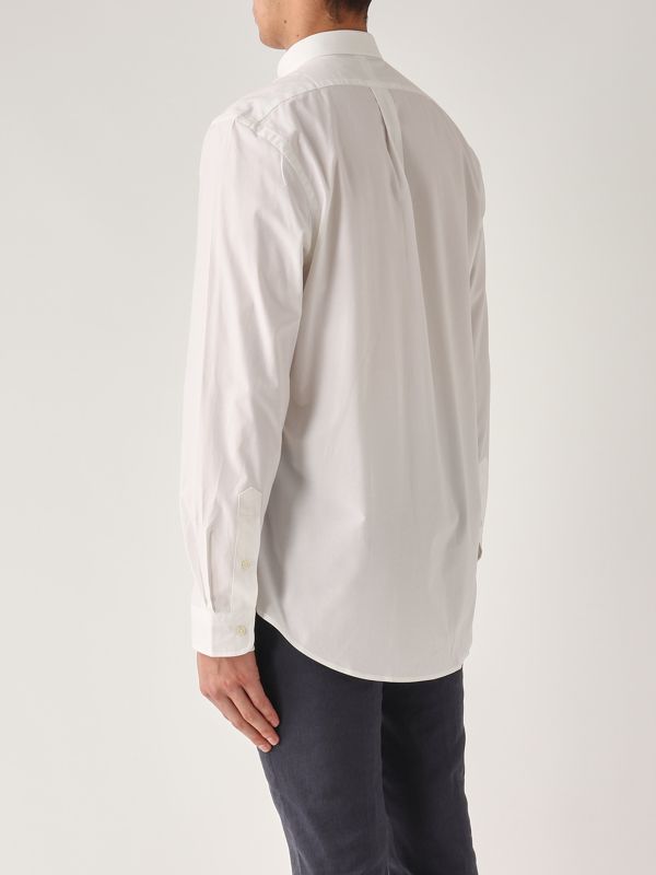 3. Slim fit stretch cotton poplin shirt for men White Polo Ralph Lauren 710928254