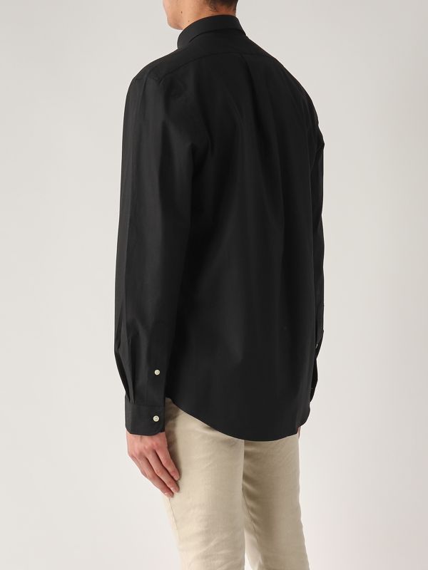 3. Slim fit stretch cotton poplin shirt for men Black Polo Ralph Lauren 710928254