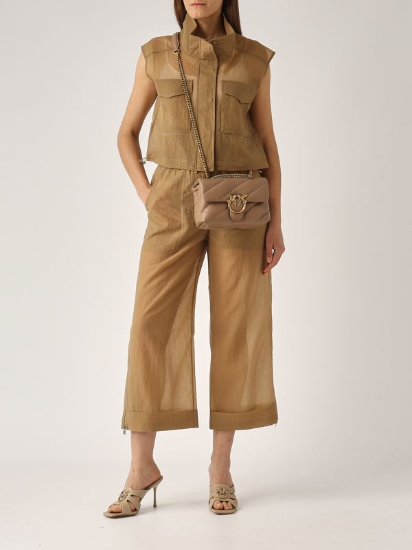 5. Somebody technical ripstop fabric trousers for women Tobacco Pinko 104896a2ek