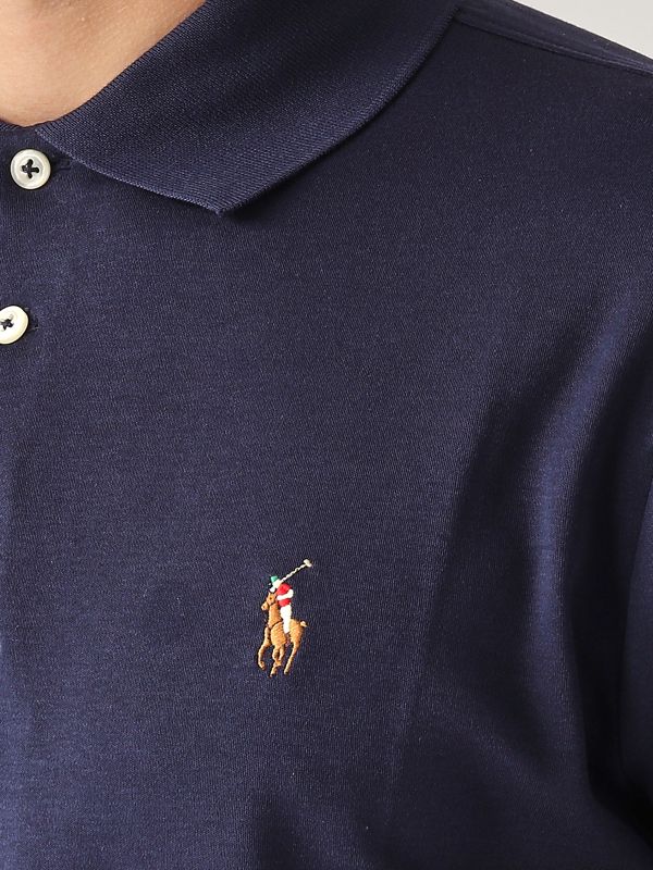 4. Pima cotton polo shirt for men Navy Polo Ralph Lauren 710713130