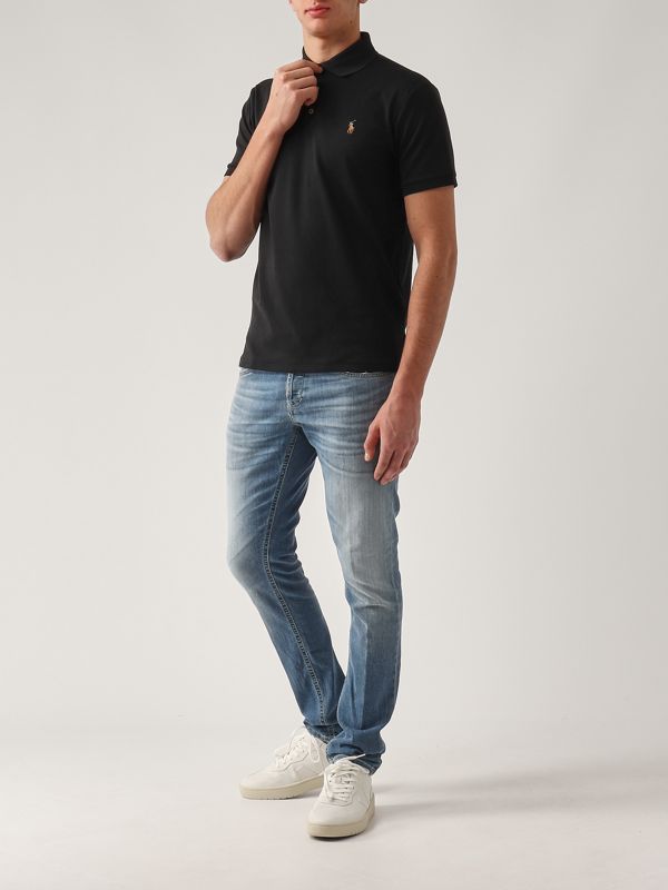 5. Pima cotton polo shirt for men Black Polo Ralph Lauren 710713130