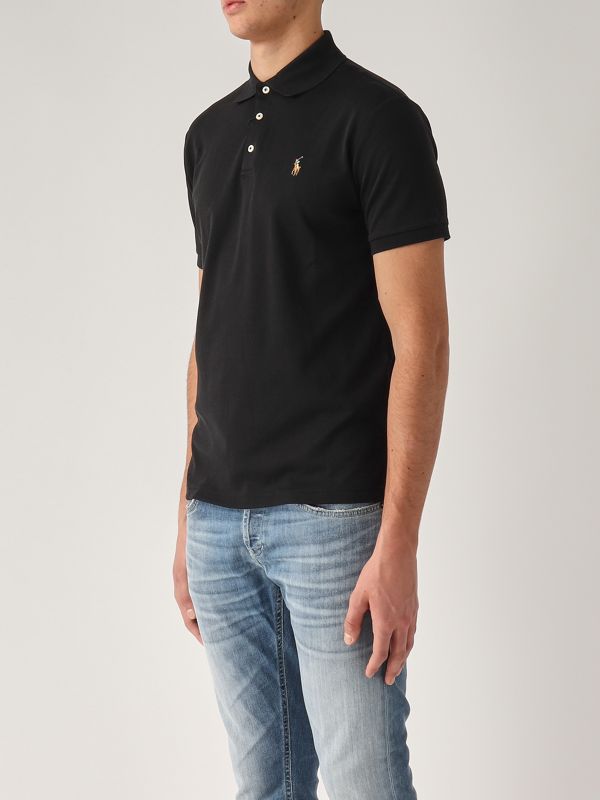 2. Pima cotton polo shirt for men Black Polo Ralph Lauren 710713130