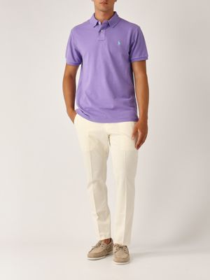 5. Polo en coton pour homme Lavande
