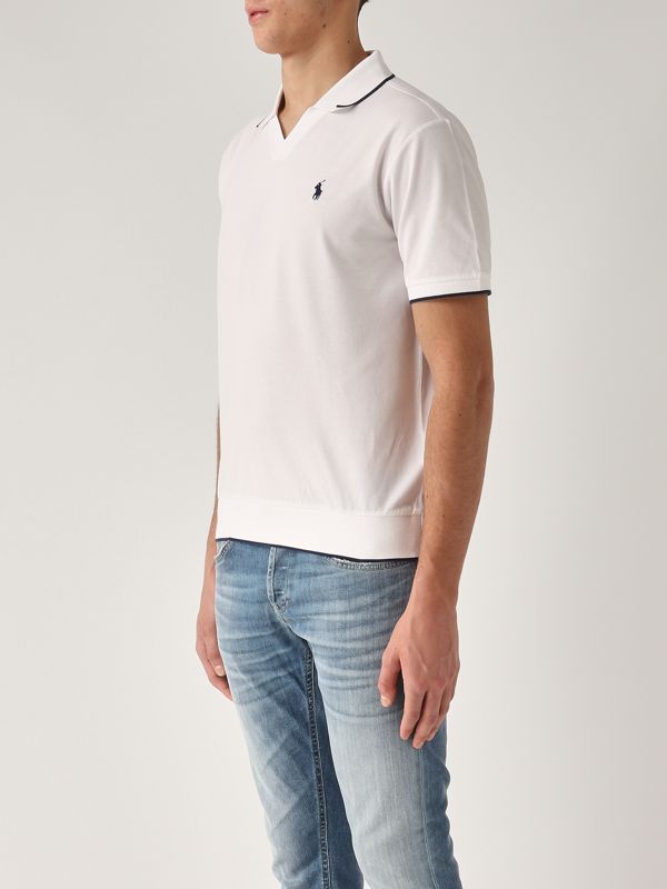 2. Polo uomo in piqué jacquard Bianco Polo Ralph Lauren 710964535