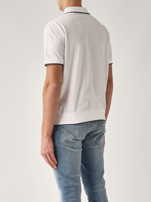 3. Polo uomo in piqué jacquard Bianco Polo Ralph Lauren 710964535