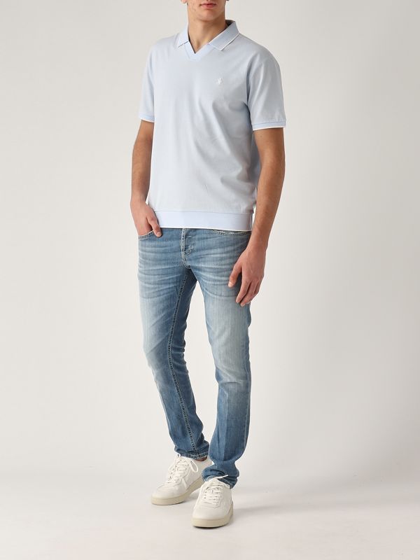 5. Polo uomo in piqué jacquard Cielo Polo Ralph Lauren 710964535