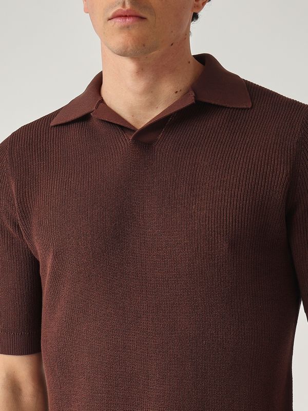 4. Polo uomo in cotone Cioccolato Ballantyne b2w22012ca8