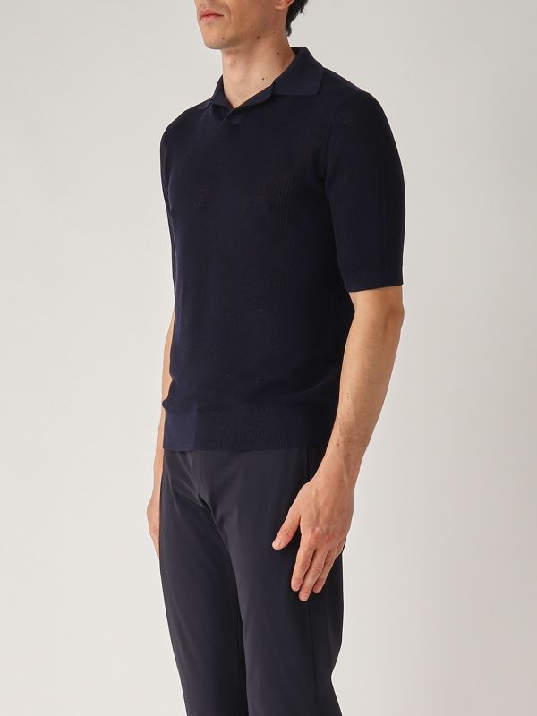2. Polo uomo in cotone Navy Ballantyne b2w22012ca8