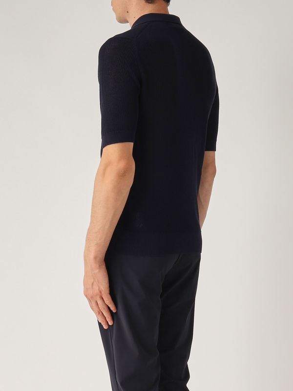 3. Polo uomo in cotone Navy Ballantyne b2w22012ca8