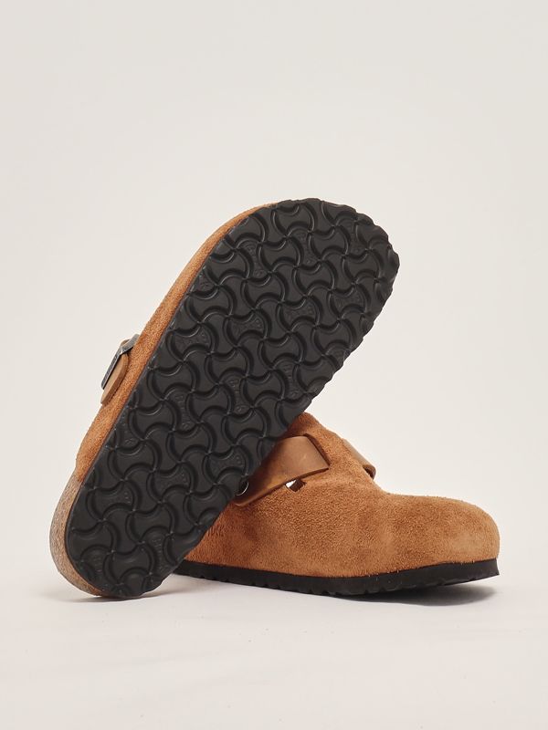 4. Sabot uomo Boston in pelle scamosciata Cognac Birkenstock 1029220