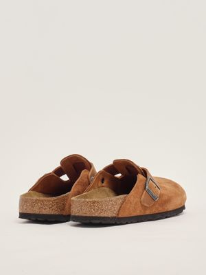 3. Sabot uomo Boston in pelle scamosciata Cognac