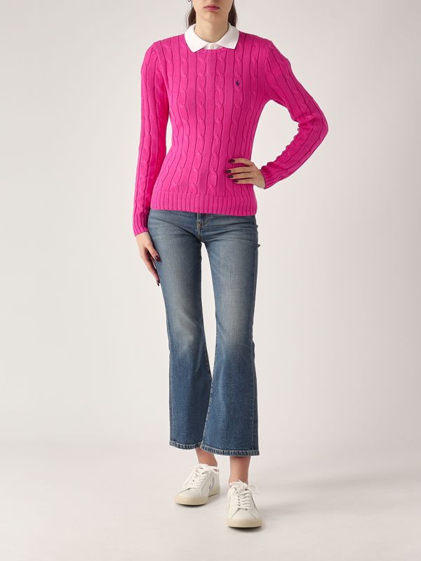 5. Polo donna in cotone piquet stretch Bianco Polo Ralph Lauren 211870245