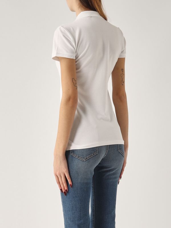 3. Polo donna in cotone piquet stretch Bianco Polo Ralph Lauren 211870245