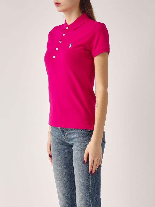 2. Polo donna in cotone piquet stretch Fuxia Polo Ralph Lauren 211870245