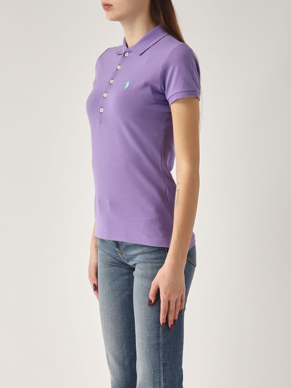 2. Polo donna in cotone piquet stretch Lavanda Polo Ralph Lauren 211870245
