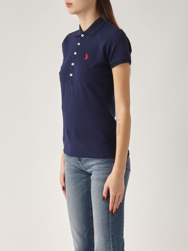 2. Polo donna in cotone piquet stretch Navy Polo Ralph Lauren 211870245