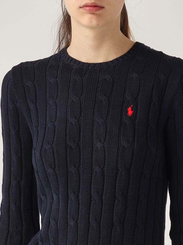 Polo Ralph Lauren Women's pima cotton sweater - Navy | Caposerio.com